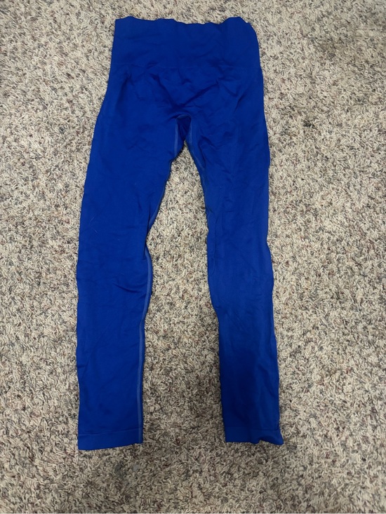 Pants - Women's Unbranded Royal Blue Seamless High-Waisted Leggings